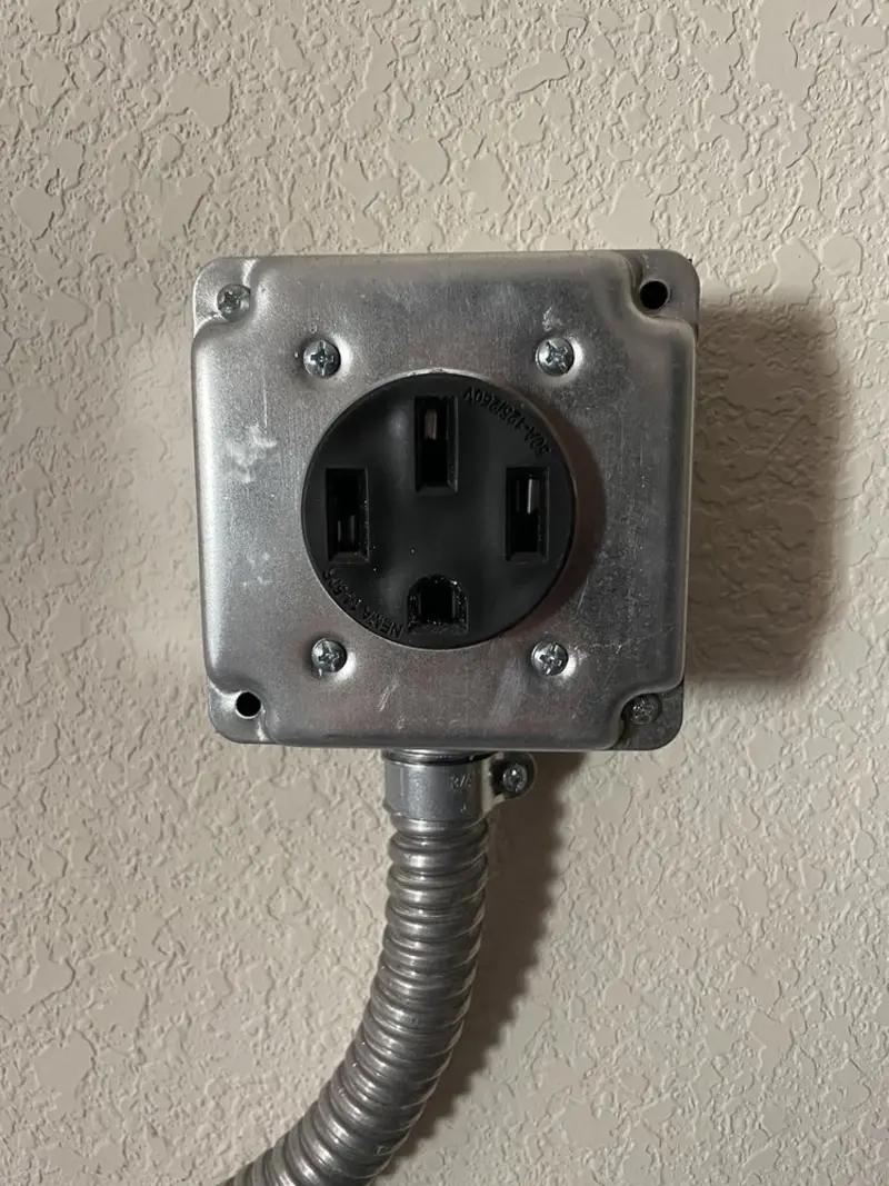 NEMA 14-50 outlet installed for Smart Home Electrical in Colby